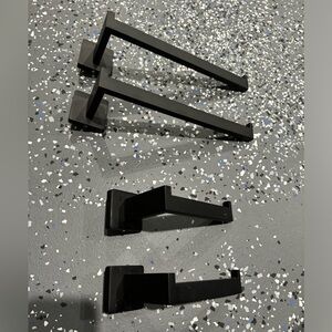 Bathroom Towel & Toilet Paper Holder Set, Matte Black